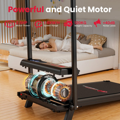 2 in 1 Folding Treadmill,5% Incline ,LED Display Remote Control
