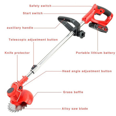 2-in-1 Handheld Electric Hedge & Grass Trimmer 7.2v Lightweight Garden ...