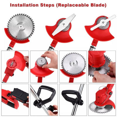 2-in-1 Handheld Electric Hedge & Grass Trimmer 7.2v Lightweight Garden ...