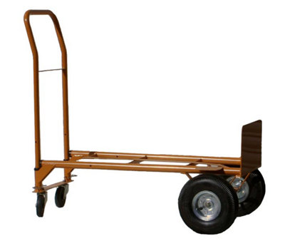2-in-1 Heavy Duty Sack Truck with Pneumatic Wheels, Vertical And Horizontal Carrying Positions, Steel Framework, 250kg Capacity