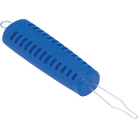 2-in-1 Large Handled Button Hook Dressing Aid - C Hook Zipper Tool -  Blue