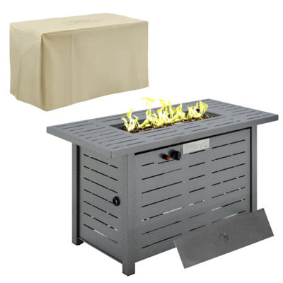 2 In 1 Metal Outdoor Pit Bowl with BBQ Grill - 3