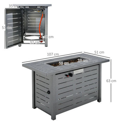 2 In 1 Metal Outdoor Pit Bowl with BBQ Grill - 4