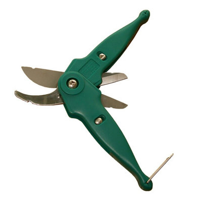 2-in-1 Multipurpose Shears - Adjustable Outdoor Garden Hand Pruning Secateur Tool with Carbon Steel Blades & Rotating Handles