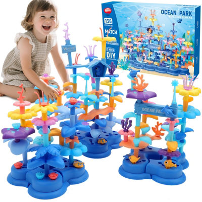 MEDULLA W102 FLOWER & R102 OCEAN セット 2 in 1 Ocean World Flower Garden Building Toys 136 PCS STEM