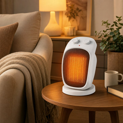 2 in 1 Portable Electric Fan Heater - White