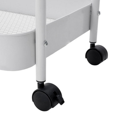 2 In 1 Rolling Garment Rack with 2 Tier Metal Basket Clothing Rack on Wheels for Bedroom 147cm H - 5
