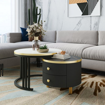 Round coffee table living room hotsell