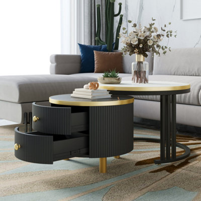 2 in 1 round deals coffee table