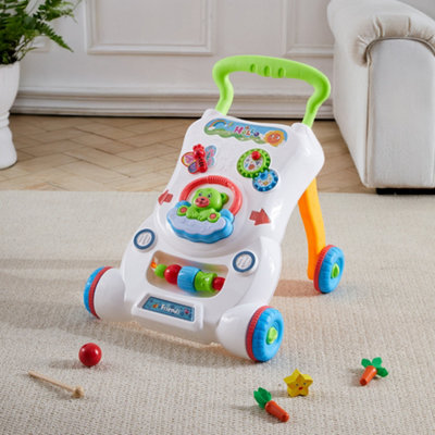 2 in 1 Sit to Stand Baby Walker with Music and Light 47.5cm H