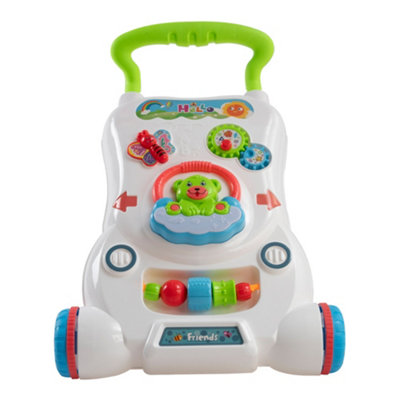 2 in 1 Sit to Stand Baby Walker with Music and Light 47.5cm H