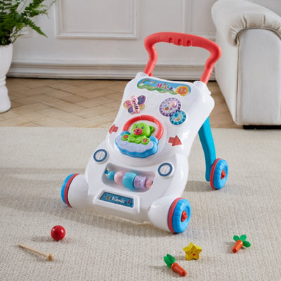 2 in 1 Sit to Stand Baby Walker with Music and Light 47.5cm H