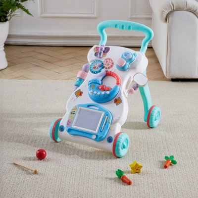 2 in 1 Sit to Stand Baby Walker with Music and Light 47.5cm H