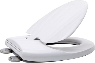 2-in-1 Soft Close Family Child Toilet Seat Quick Release Potty Training O Shape - 6