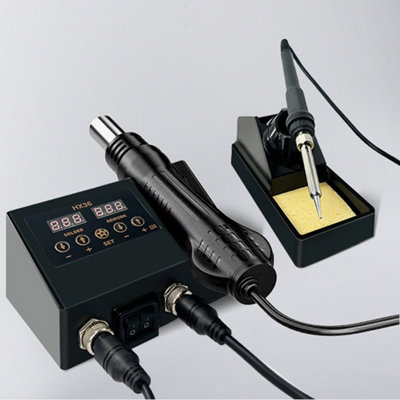 2-in-1 Soldering & Hot Air Rework Station with LED Display & PID ...