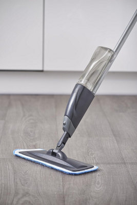 2 in 1 Spray Mop With Microfibre Flat Mop 40 x 12 x 128 cm