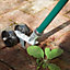 2-in-1 Weed Remover & Brush - Wheel Assisted Outdoor Garden Tool with Telescopic Handle & Interchangeable Head Attachments