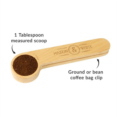 2 in 1 Wooden Coffee Clip & Spoon - M&W