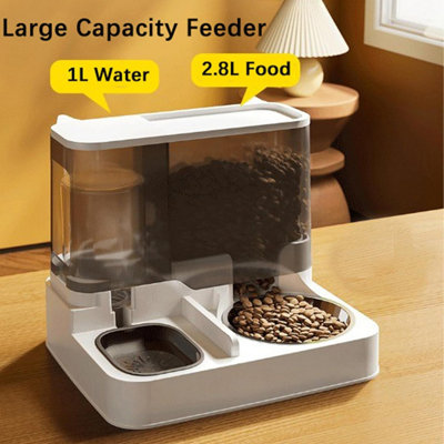 2 in1 Feeder Food Water Dispenser Bowl Automatic Dog Cat Bottle Pet Self Feeding - 4