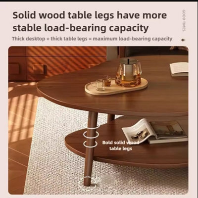 DH TEA TABLE WITH SHELF L ダークブラウン Modern Coffee Table