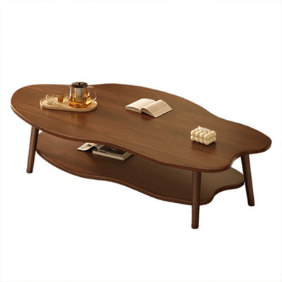 2 Layer Coffee Table Cloud Tea Table Modern Living Room Desk W