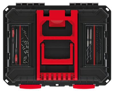 2 Layer Pro Mobile Tool Chest Box Trolley Pull Up Handle Wheels ...