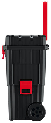 2 Layer Pro Mobile Tool Chest Box Trolley Pull Up Handle Wheels ...