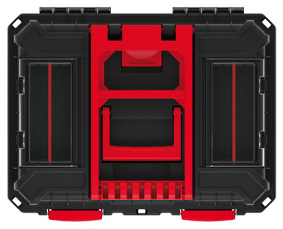 2 Layer Pro Mobile Tool Chest Box Trolley Pull Up Handle Wheels ...