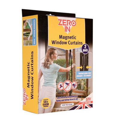 2 Magnetic Fly Screen Window Curtains Mesh Universal Home Pest Control