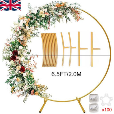2 Meter Round Hoop Balloon Arch Flower Display Stand Frame for Wedding ...