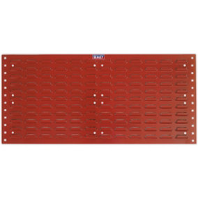 2 PACK - 1000 x 500mm Red Louvre Wall Mounted Storage Bin Panel - Warehouse Tray