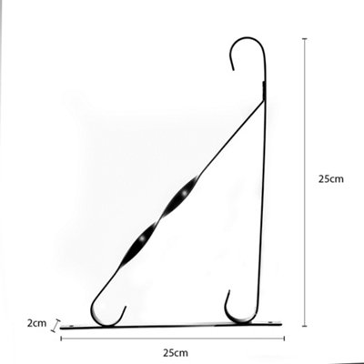 2 Pack 10Inch Hanging Basket Wall Brackets, Heavy Duty Metal Plant Hangers for Flower Baskets, Lanterns & Bird Feeders