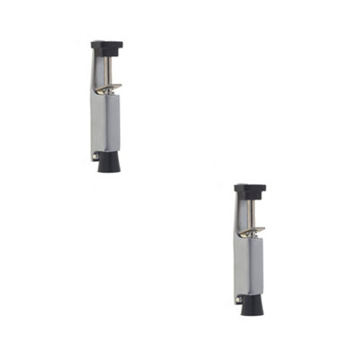 2 PACK 120mm Satin Chrome Foot Operated Door Holder for Home and Office Use
