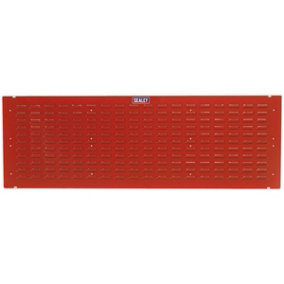 2 PACK - 1500 x 500mm Red Louvre Wall Mounted Storage Bin Panel - Warehouse Tray