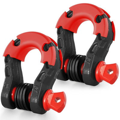2 Pack 19 mm D Ring Shackle with 22.2 mm Screw Pin 30 Ton Break Strength