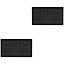 2 PACK 2 Gang Double DP 13A Switched UK Plug Socket SCREWLESS MATT BLACK Wall Power