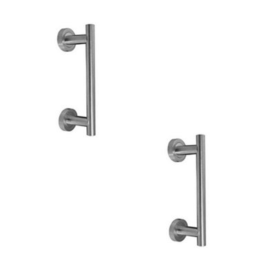 2 PACK 225mm Satin Chrome Pull Handle for Cabinets and Doors - Door Handle