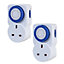 2 PACK 24 Hour Basic Programmable Mechanical Timer Switch for Mains Plug