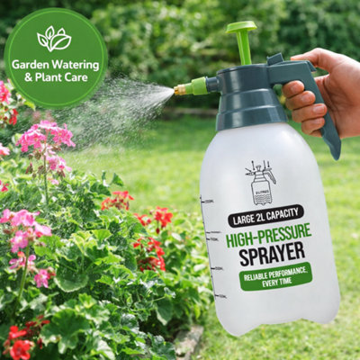 2 Pack 2L Pressure Sprayer Pump Bottle Adjustable Brass Nozzle Heavy ...