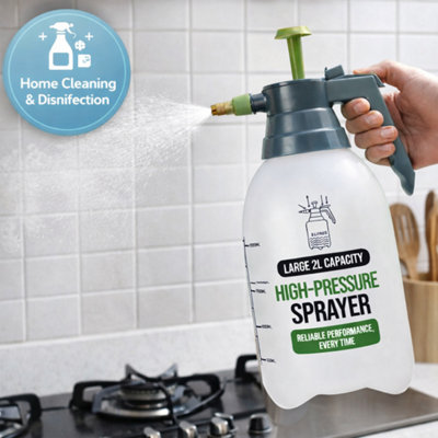 2 Pack 2L Pressure Sprayer Pump Bottle Adjustable Brass Nozzle Heavy ...