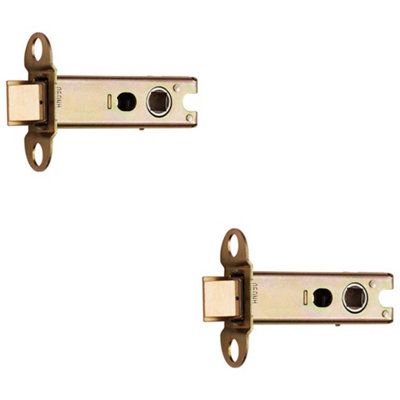 2 PACK - 3 Inch Heavy Sprung Tubular Latch - BODY ONLY - Internal Door Latch