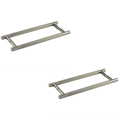 2 PACK 300mm Black Nickel Pull Handle for Doors - Door Handle