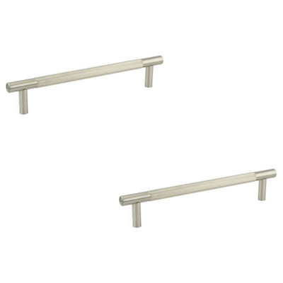2 PACK 300mm Satin Nickel Pull Handle for Doors and Cabinets - Door Handle