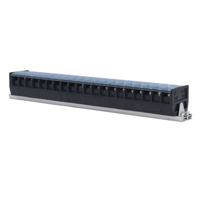2-Pack 30A 660V Dual Row Screw Terminal Block for Bridge Lighting and Tunnel Power Distribution,20 Positions