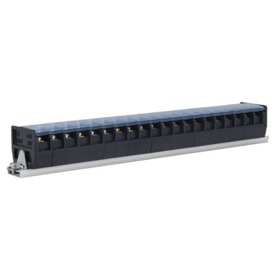 2-Pack 30A 660V Dual Row Screw Terminal Block for Bridge Lighting and Tunnel Power Distribution,20 Positions