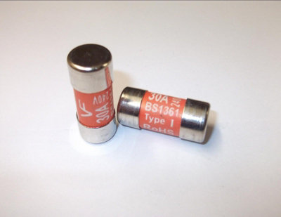 2 Pack 30Amp Consumer Unit Fuse BS1361 for Fusebox Distribution Board