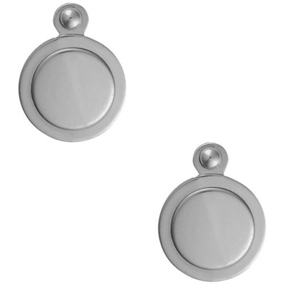 2 PACK - 31mm Lock Profile Covered Escutcheon 17.5mm Fixing Centres Polished Chrome