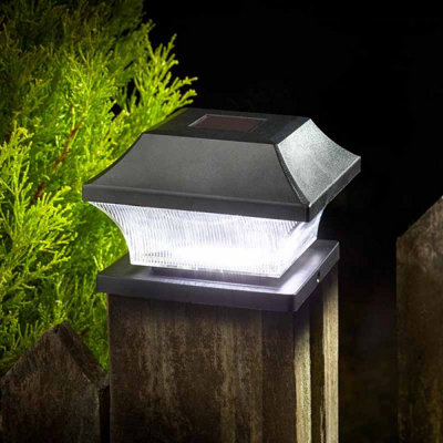 2 Pack 3L Solar Garden Fence Post Light - 3