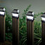 2 Pack 3L Solar Garden Fence Post Light