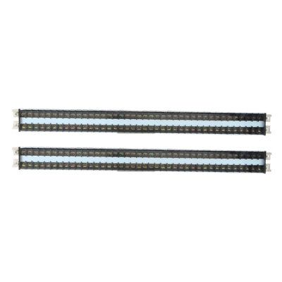 2-Pack 40-Position 660V 15A Terminal Strip Barrier Block with Cover for Electronic Circuits